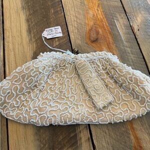 Beaded Cream Clutch made for Macy’s Associates